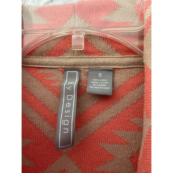 By Design Cardigan Sweater Open Front Small Aztec Pattern - Picture 3 of 5